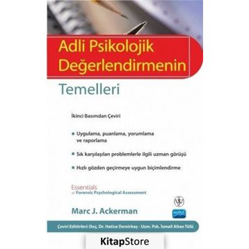 Adli Psikolojik Değerlendirmenin Temelleri - March J. Ackerman