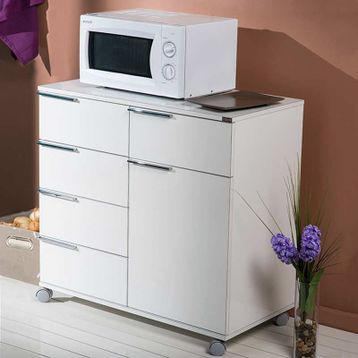 Adore Diamond MDL-05-BY-1-2 Lake Beyaz 5 Çekmeceli Banyo Dolabı