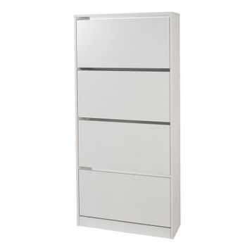Adore Flat Duo Beyaz 4 Katlı Ayakkabılık Dolabı