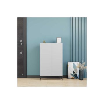 Adore Mobilya 72x119x34 cm Pool 6 Raflı 2 Kapaklı Çok Amaçlı Dolap