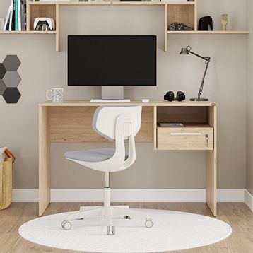 Adore Mobilya Concept Kilitli Çekmeceli Florida Meşe 120x75x60 cm Çalışma Masası