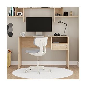 Adore Mobilya Concept Kilitli Çekmeceli Florida Meşe 120x75x60 cm Çalışma Masası