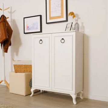 Adore Mobilya Country Mat Lake Beyaz 80x108x34 cm Çok Amaçlı Dolap