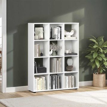 Adore Mobilya Cubic 104x140.5x30 cm Beyaz Kitaplık