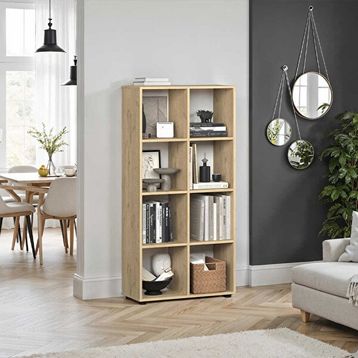 Adore Mobilya Cubic 70x140.5x30 cm Florida Meşe Kitaplık