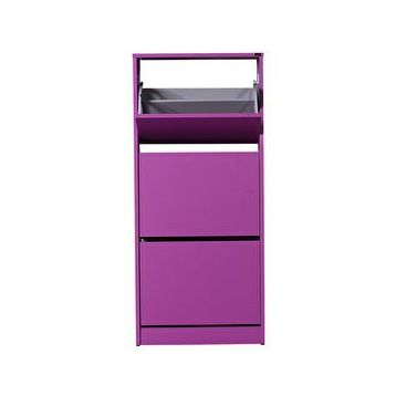 Adore Mobilya Flat Duo 3 Katlı Mor Ayakkabılık Dolabı