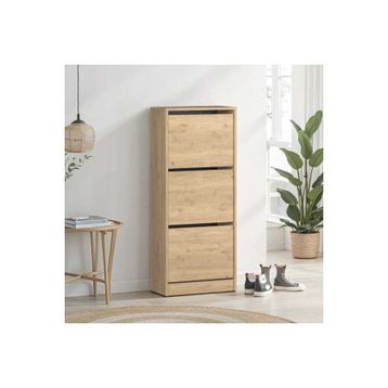 Adore Mobilya Flat Duo Florida Meşe 51x119x26 cm 3 Katlı Ayakkabılık