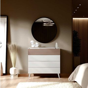 Adore Mobilya Milano Vizon Zebra 103x101x44 cm 4 Çekmeceli Şifonyer