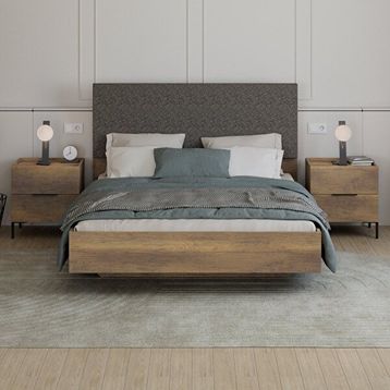 Adore Mobilya Oryana Koyu Ceviz 171x120x206 cm Çift Kişilik Karyola