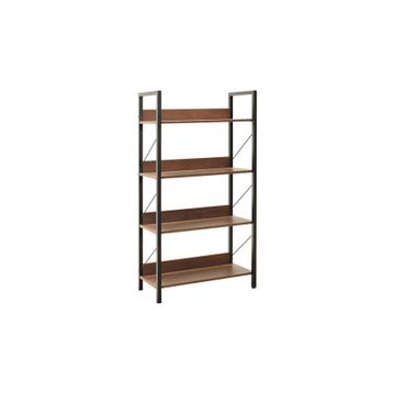 Adore Mobilya Profile Koyu Ceviz 73x136x35 cm 4 Raflı Kitaplık