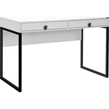 Adore Mobilya Profile Mat Lake Beyaz 120x79x60 cm Çekmeceli Çalışma Masası