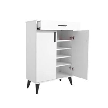 Adore Mobilya Retro Beyaz 69x103x34 cm Çok Amaçlı Dolap
