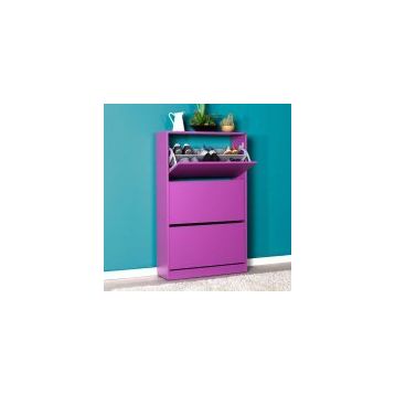 Adore Mobilya SHC-530-MR-1 Mor Flat Duo 3 Katlı Geniş Ayakkabılık