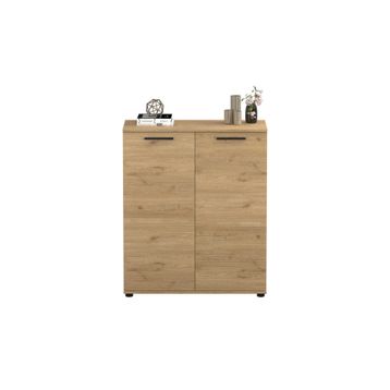 Adore Mobilya Trendline Florida Meşe 91x108x35 cm Çok Amaçlı 2 Kapaklı 5 Raflı Dolap