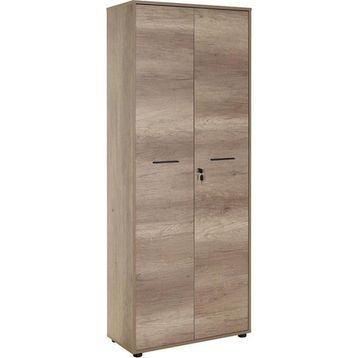 Adore Newyork Açık Ceviz Tori 72x187x34 cm GxYxD 5 Raflı Tam Kapaklı Kilitli Kitaplık