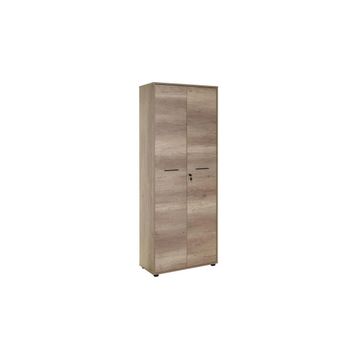 Adore Newyork Açık Ceviz Tori 72x187x34 cm GxYxD 5 Raflı Tam Kapaklı Kilitli Kitaplık