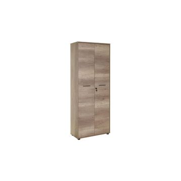 Adore Newyork Açık Ceviz Tori 72x187x34 cm GxYxD 5 Raflı Tam Kapaklı Kilitli Kitaplık