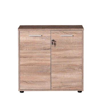 Adore Newyork Kahve 76x75x34 cm 2 Raflı Kilitli Kapaklı Kitaplık