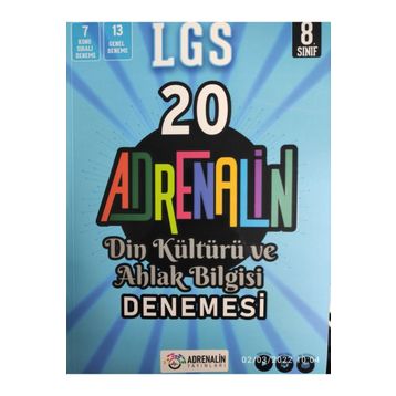 Adrenalin Yayınları 8.Sınıf Din Kültürü 20'li Branş Denemesi Soru Bankası