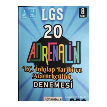 Adrenalin Yayınları 8.Sınıf Lgs İnkılap Tarihi 20'li Branş Deneme Soru Bankası