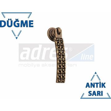 Adresline 4'lü Düğme Sallama Antik Sarı Hasır Kulp