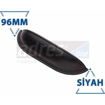 Adresline 4'lü Siyah 96 mm Tas Kulp