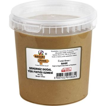 Adress 1 kg Şekersiz Yer Fıstığı Ezmesi
