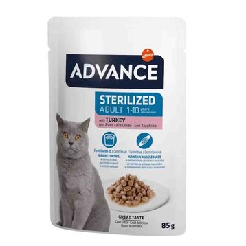Advance Hindili Pouch Kısırlaştırılmış 12x85 gr Kedi Maması