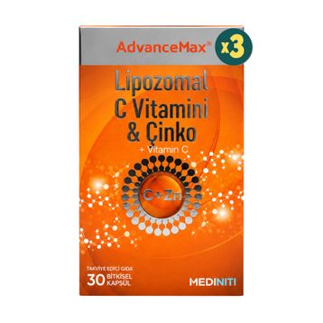 Advancemax Lipozomal C Vitamini Çinko 3x30 Kapsül