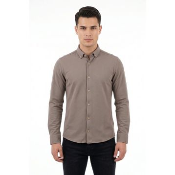 Advante BGL-ST05482 Erkek Spor Slim Fit Uzun Kol Petek Dokulu Gömlek