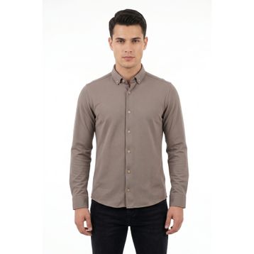 Advante BGL-ST05482 Erkek Spor Slim Fit Uzun Kol Petek Dokulu Gömlek