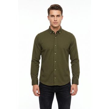 Advante BGL-ST05483 Erkek Spor Slim Fit Uzun Kol Petek Dokulu Gömlek