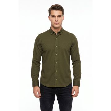 Advante BGL-ST05483 Erkek Spor Slim Fit Uzun Kol Petek Dokulu Gömlek