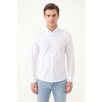 Advante BGL-ST05483 Erkek Spor Slim Fit Uzun Kol Petek Dokulu Gömlek