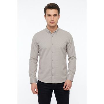 Advante BGL-ST05483 Erkek Spor Slim Fit Uzun Kol Petek Dokulu Gömlek