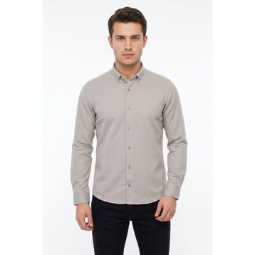 Advante BGL-ST05483 Erkek Spor Slim Fit Uzun Kol Petek Dokulu Gömlek