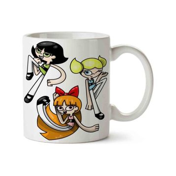 Adventure Powerpuff Cartoon Baskılı Kupa