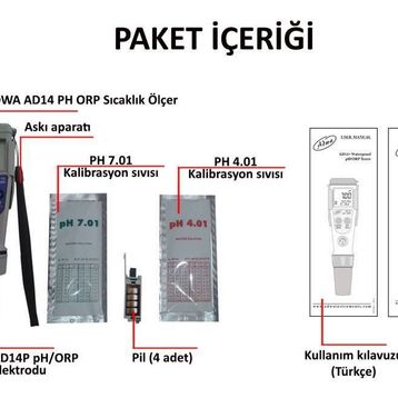ADWA AD14 PH ORP Sıcaklık Ölçer
