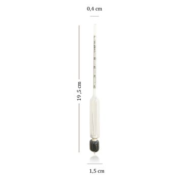 Aek-Tech 0-40-70-100 3'lü Set Termometreli Alkolmetre
