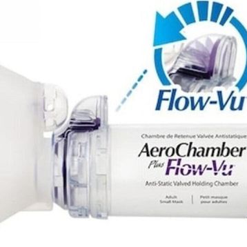 Aerochamber Flow-Vu Mor 5-15 Yaş Çocuk Tipi Maskeli Inhalatör