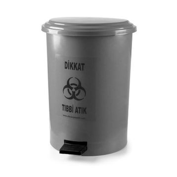 Afacan 30 lt Gri Tıbbi Atık Kovası