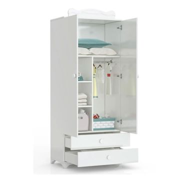 Afilli Bdlp 058 Beyaz 2 Kapılı 2 Çekmeceli Dolap