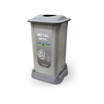 Aform 70 lt Metal Gri Atık Kovası