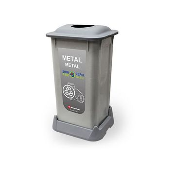 Aform 70 lt Metal Gri Atık Kovası