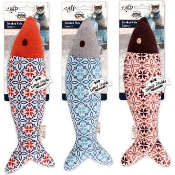AFP Vintage Cat Kedi Otlu Balık Şekilli Peluş Kedi Oyuncağı