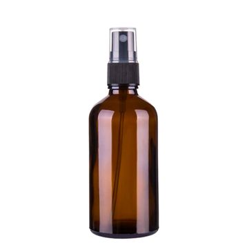 Afracam Amber Kapaklı Siyah Cam Şişe 100 ml Sprey Fısfıs Dezenfektan Kolonya