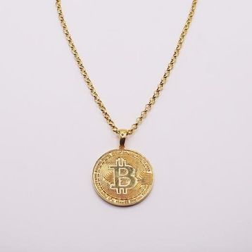 AgaKulche 14 Ayar 13.85 gr Bitcoin Kolye