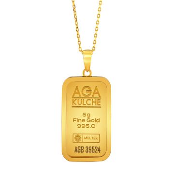 AgaKulche 5 gr Külçe Altın Kolye
