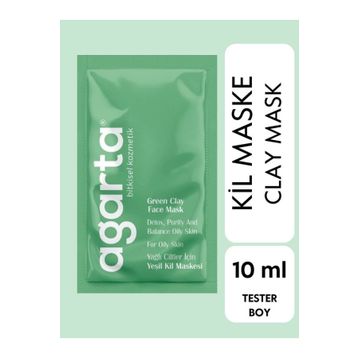 Agarta 10 ml Siyah Nokta Akne Karşıtı Yeşil Kil Yüz Maskesi