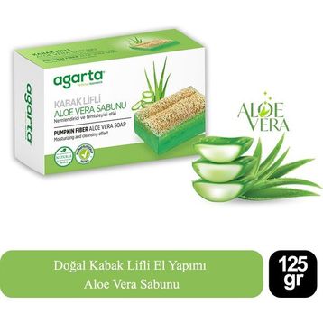 Agarta 2x125 gr Doğal Kabak Lifli El Yapımı Aloe Vera Sabunu